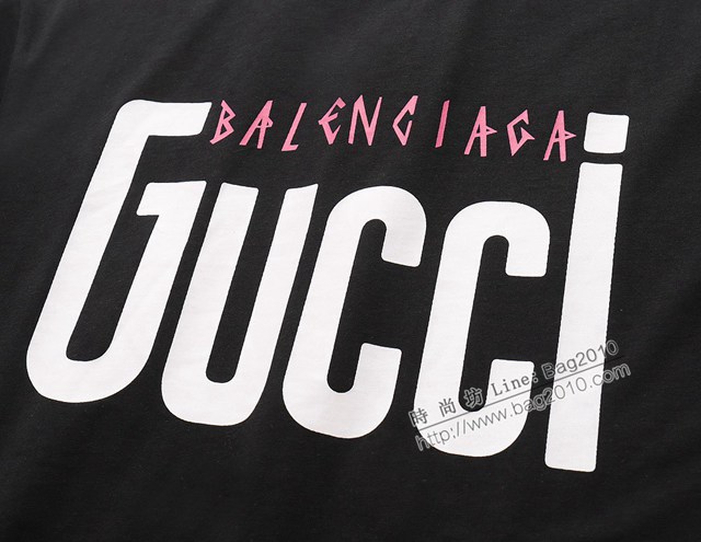 Gucci X Balenciaga 2023SS新款聯名印花T恤 男女同款 tzy2987